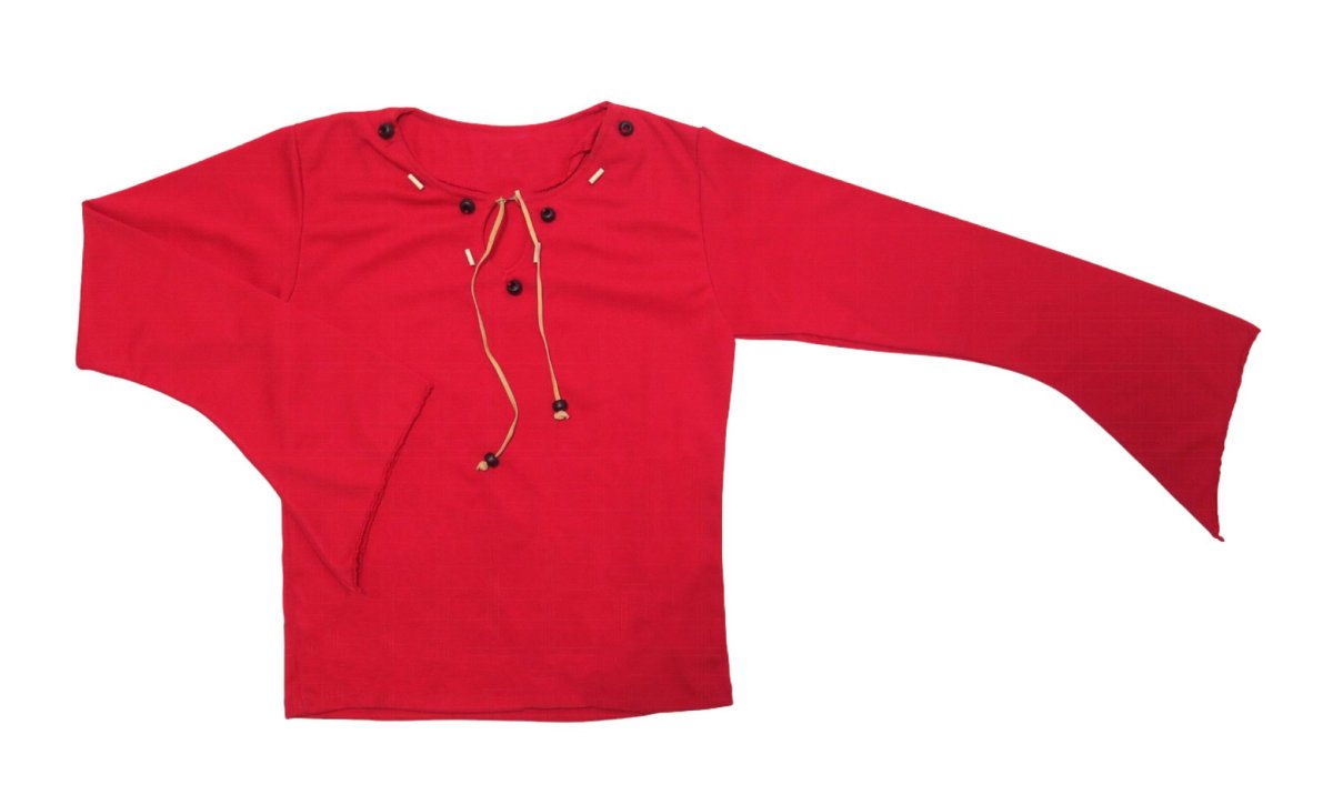 Remeras Chuchi Manga larga con canutillo y lazo. Crepp