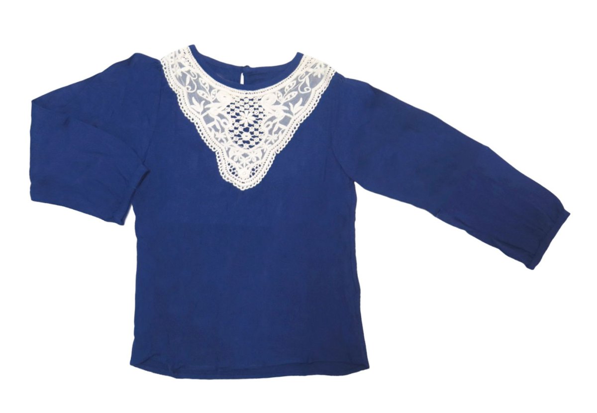 Camisa Camisola Viyela Mangas Largas con Guipiur Nena