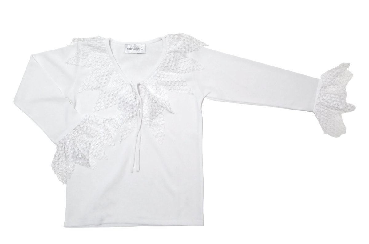 Remera chuchi con volados cuello