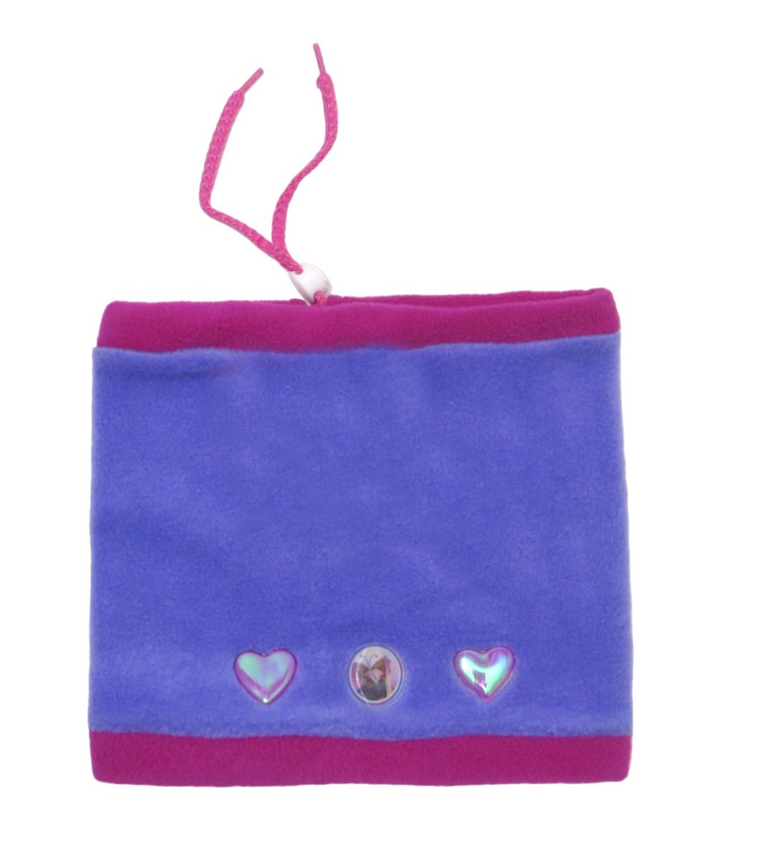 Cuello Polar Ajustable de Barbie con Corazones Convertible en Gorro