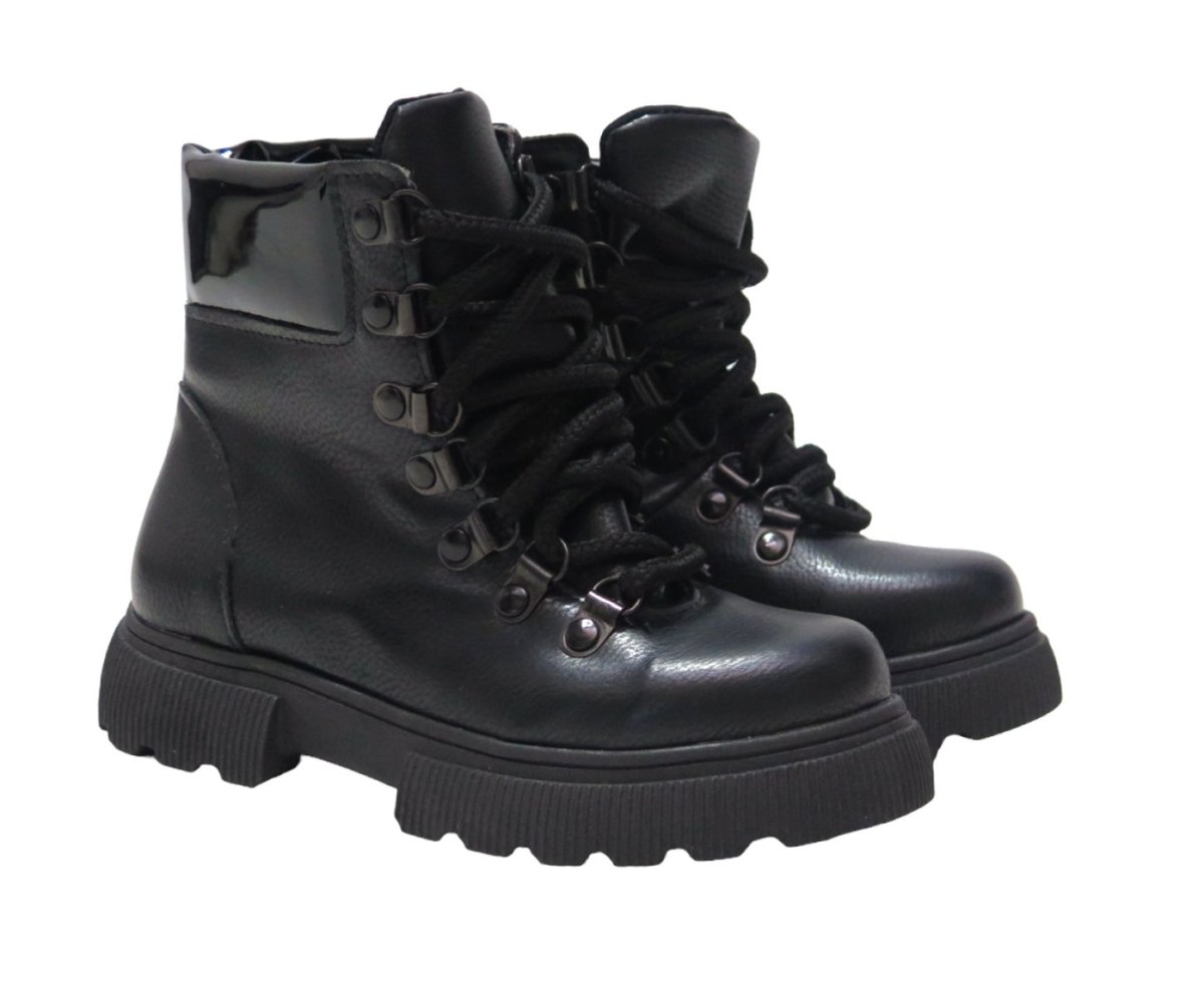 Borcego Cuello Charol con ganchos