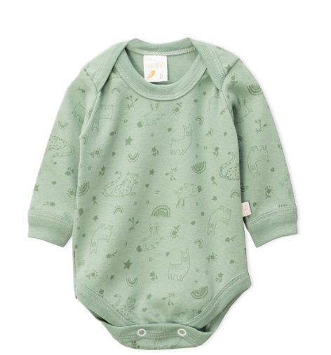 Body Manga Larga Estampado Animalitos