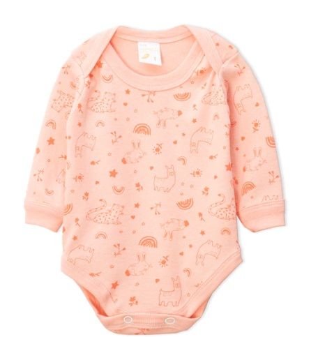 Body Manga Larga Estampado Animalitos