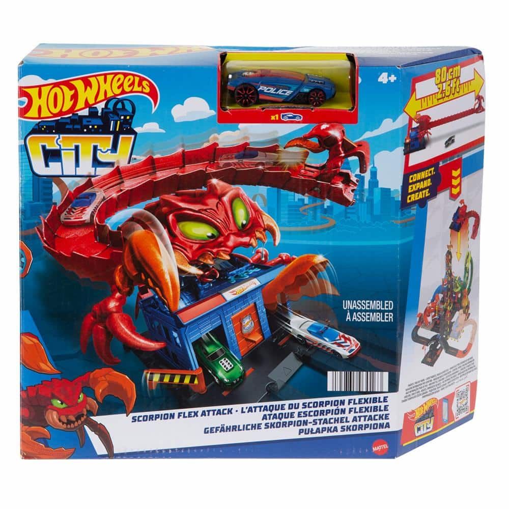 Hot Wheels Pista Ataque Del Escorpion Flexible - Incluye Un Auto