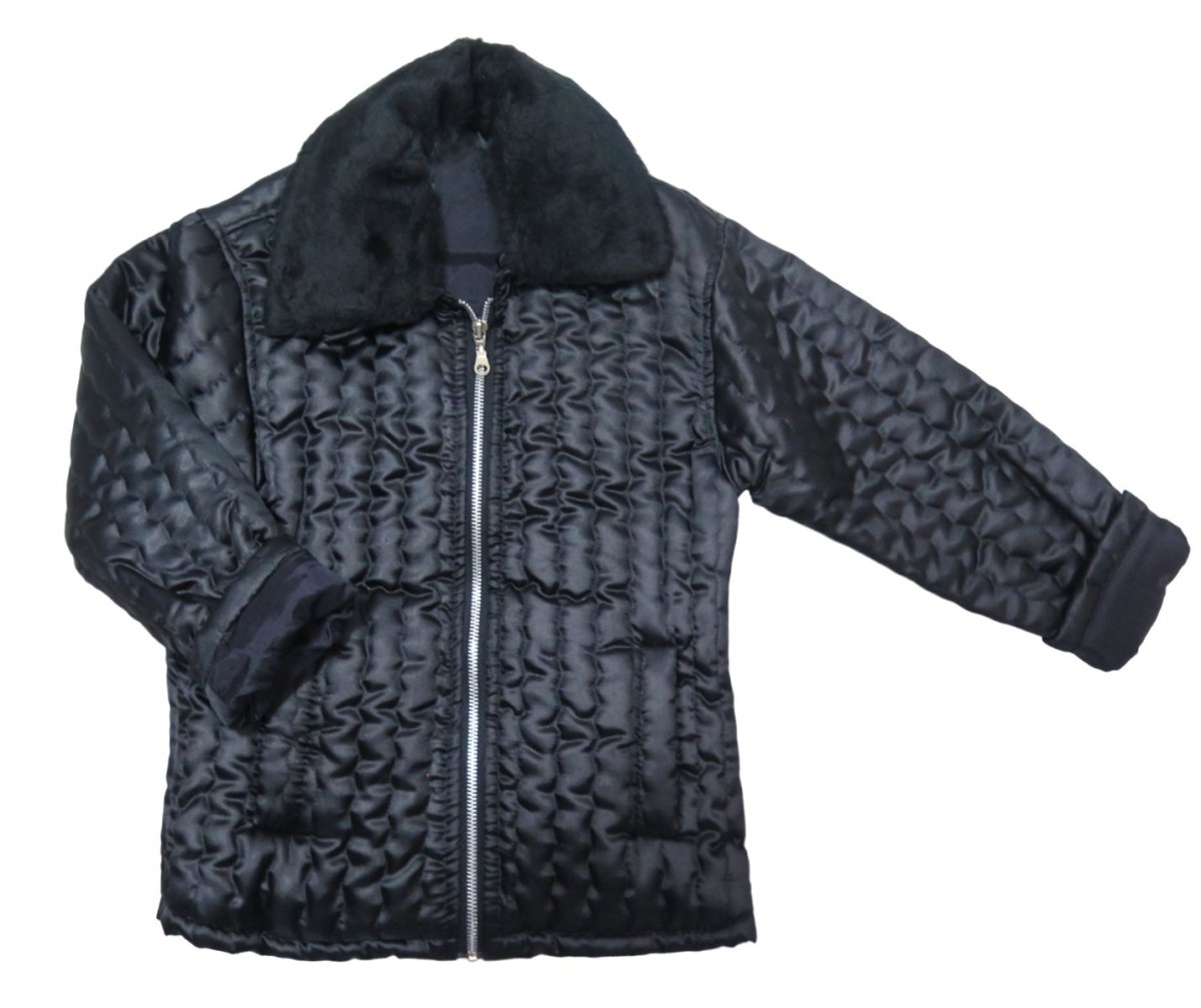 Campera  Matelasse con cuello de piel desmontable