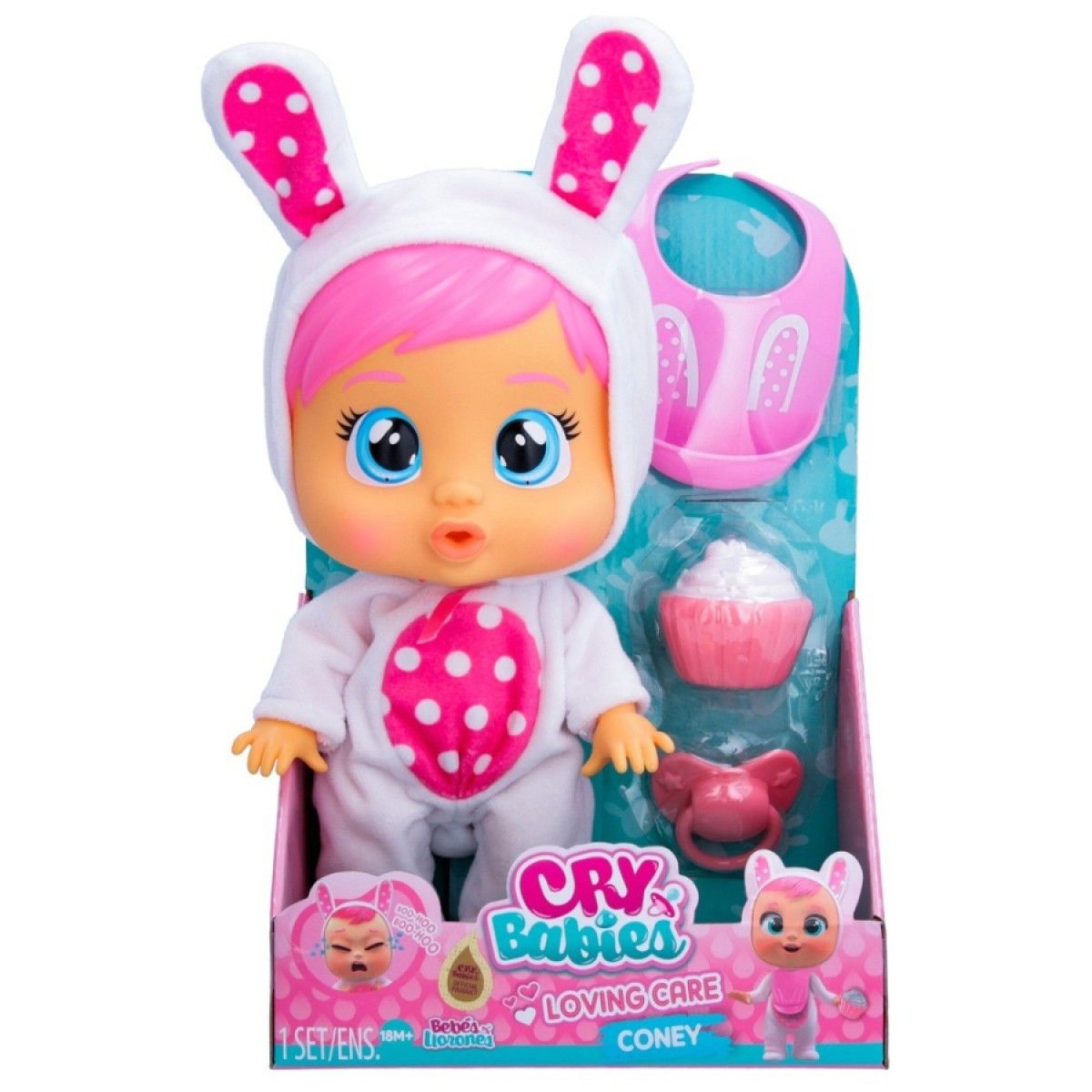 Muñeca Cry Babies Loving Care Coney - 25 Cm - Bebe Lloron