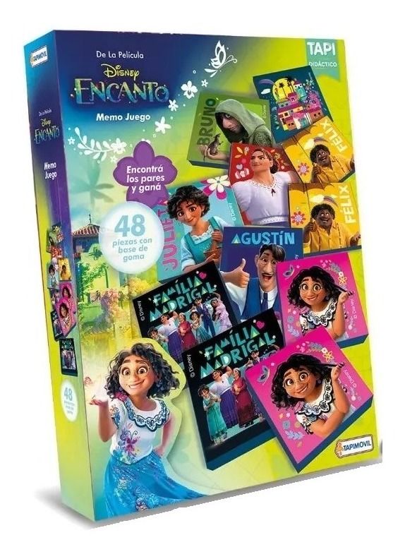 Juego De Memoria Encanto - 48 Piezas Con Base De Goma