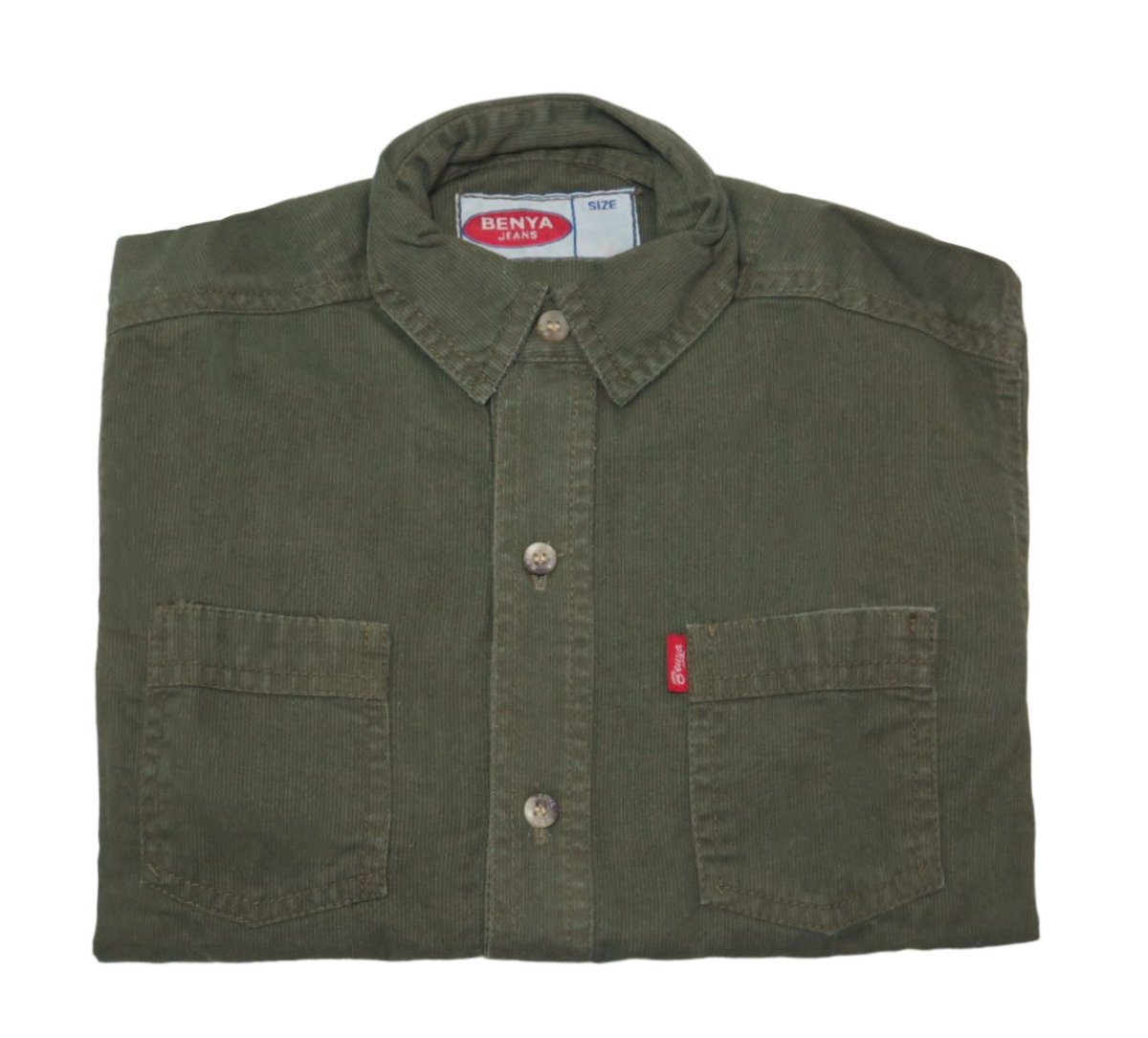 Camisa Manga Larga de Algodon Dos Bolsillos