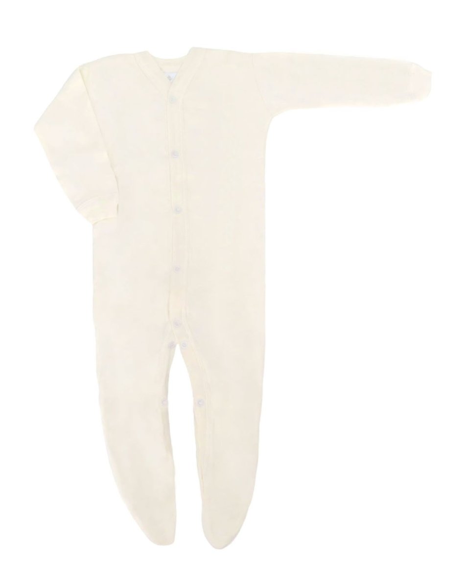 Enterito Liso Manga Larga Con Pie.Escote en V