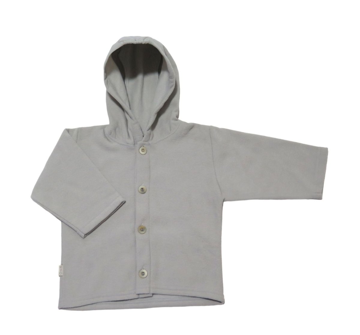 Campera de Polar con Capucha y Botones