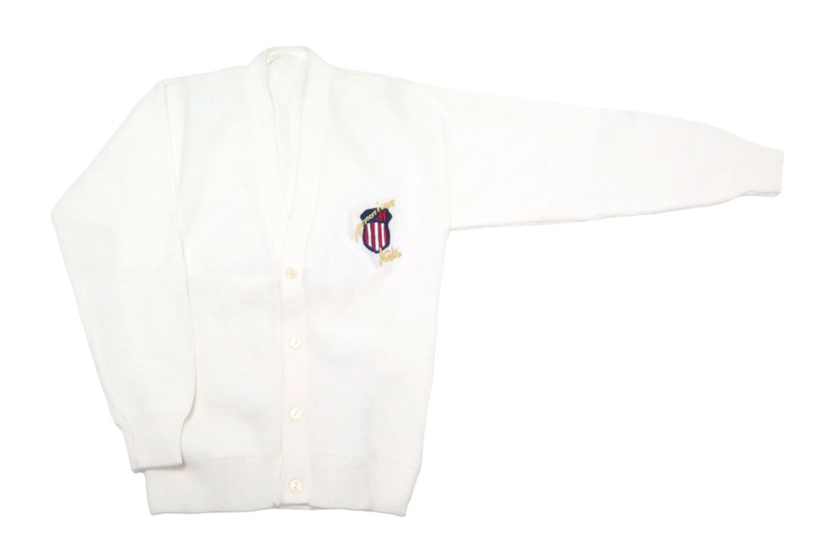 Saco Tejido de Cashmilon Escote V Liso con escudo