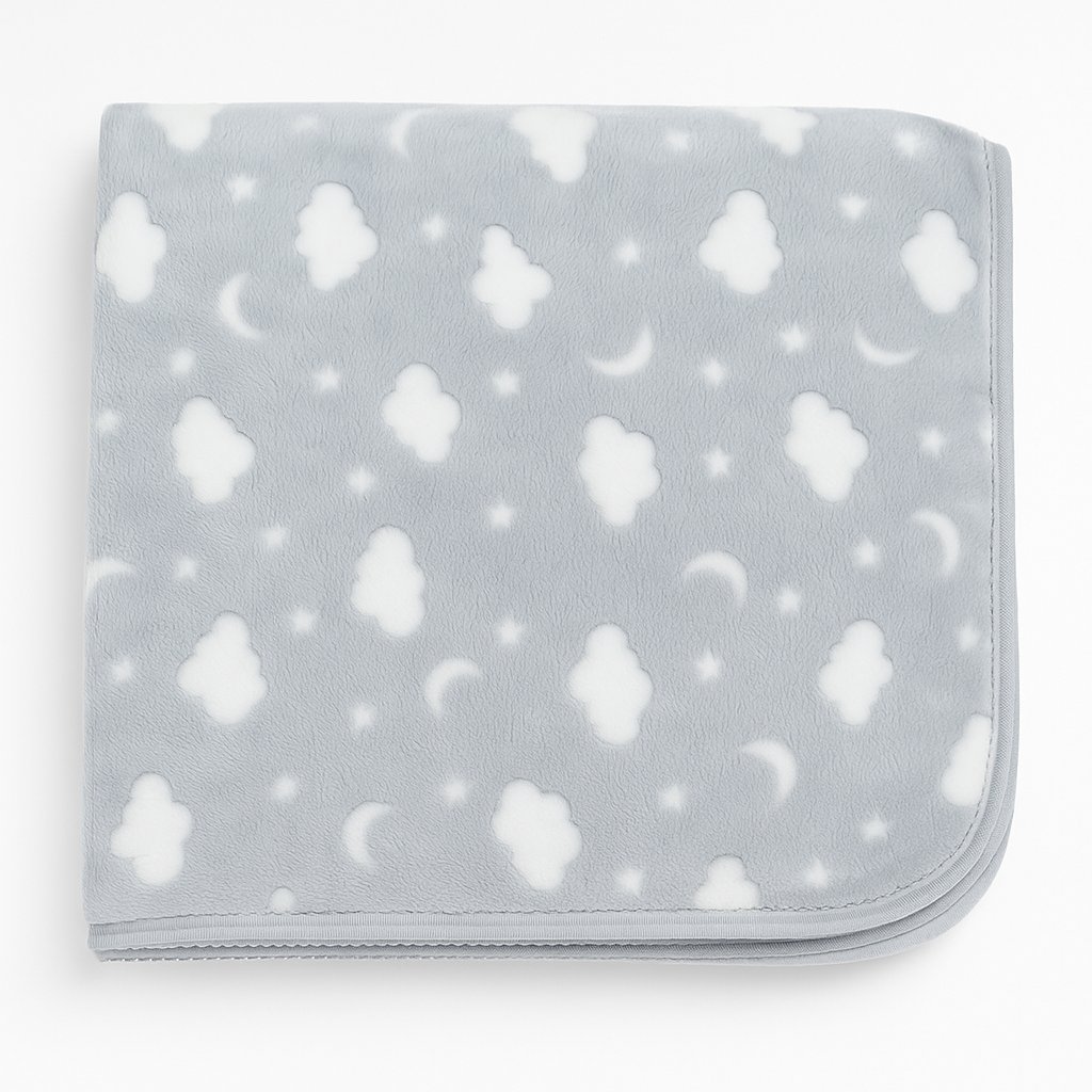 Manta Piel Con Relieve Y Picot Estampada