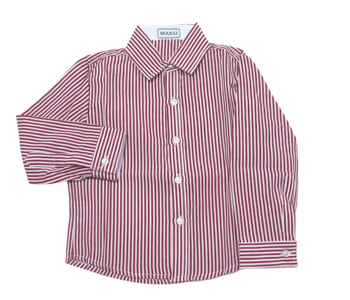 Camisa de Vestir Manga Larga Rayada