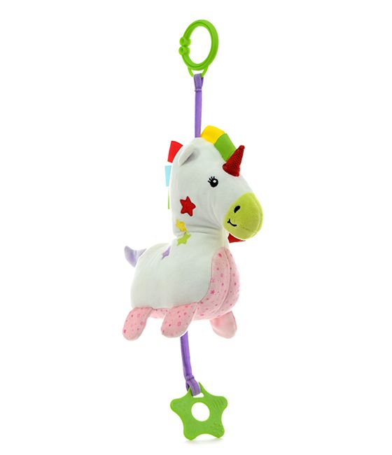 Peluche Sonajero Unicornio -  Con Gancho Para Colgar