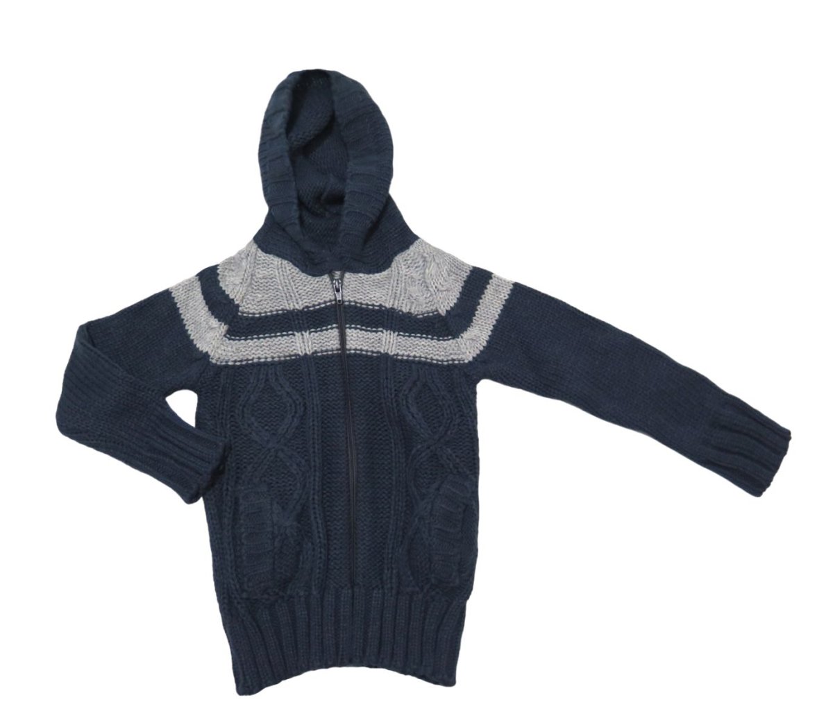 Campera Lana Tejida Con Capucha