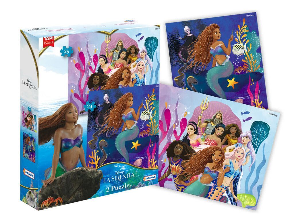 Puzzle Rompecabezas La Sirenita 2 en 1: 24 y 36 Piezas