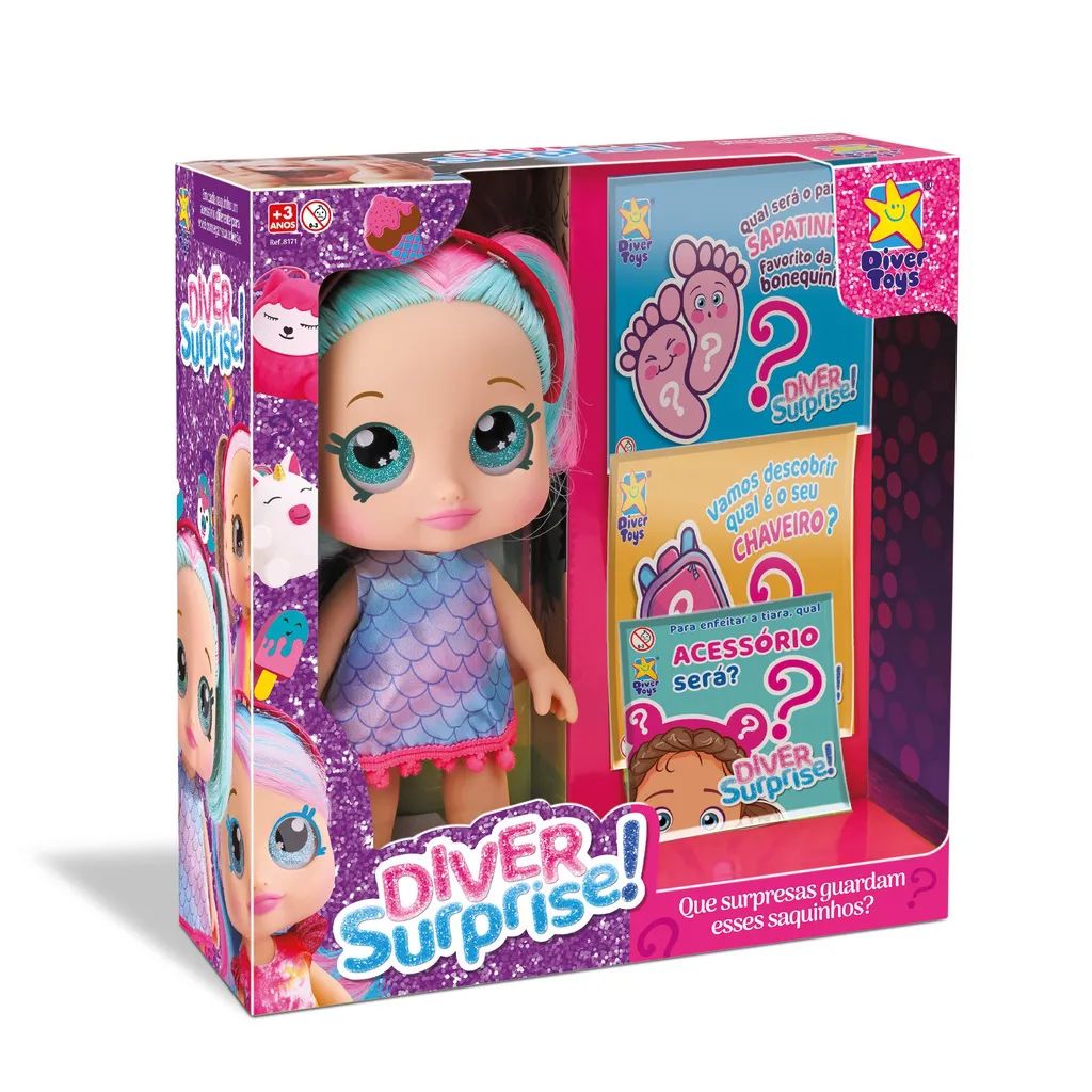 Muñeca Diver Surprise Con Accesorios Sorpresa