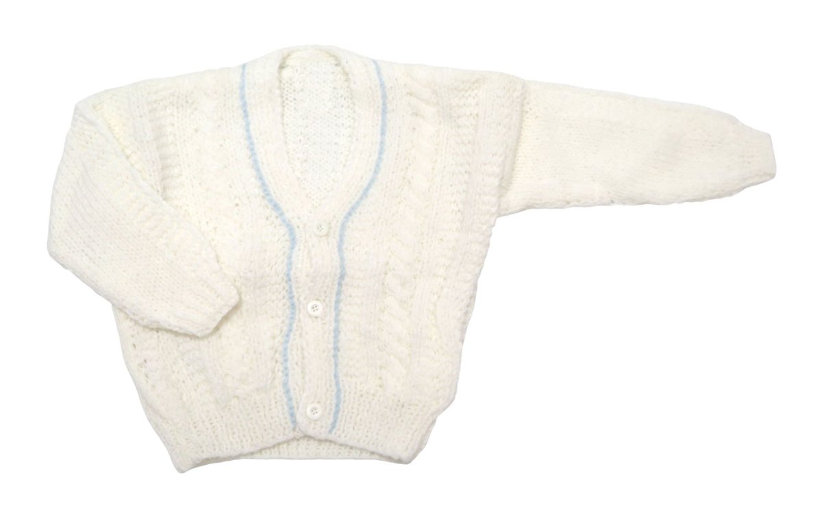 Saco Tejido A Mano Trenza Con Vivos