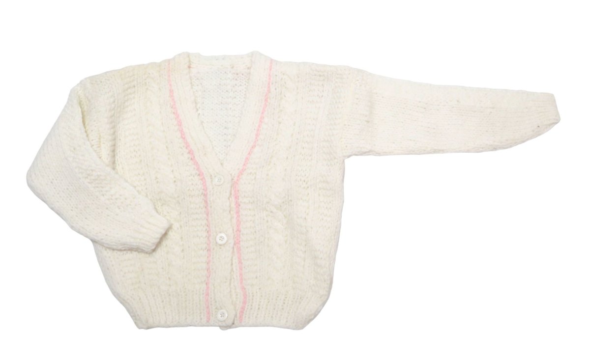 Saco Tejido A Mano Trenza Con Vivos