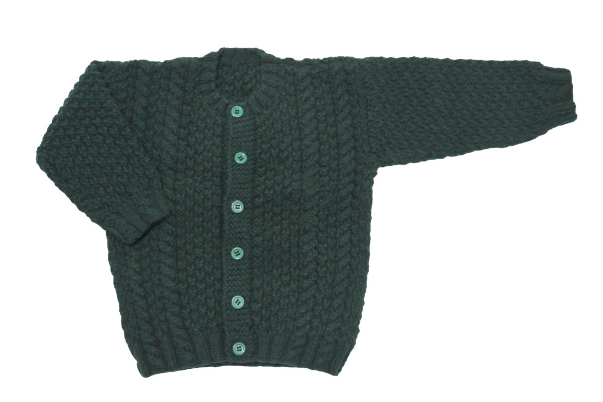 Saco Tejido A Mano Punto Trenza Bebe