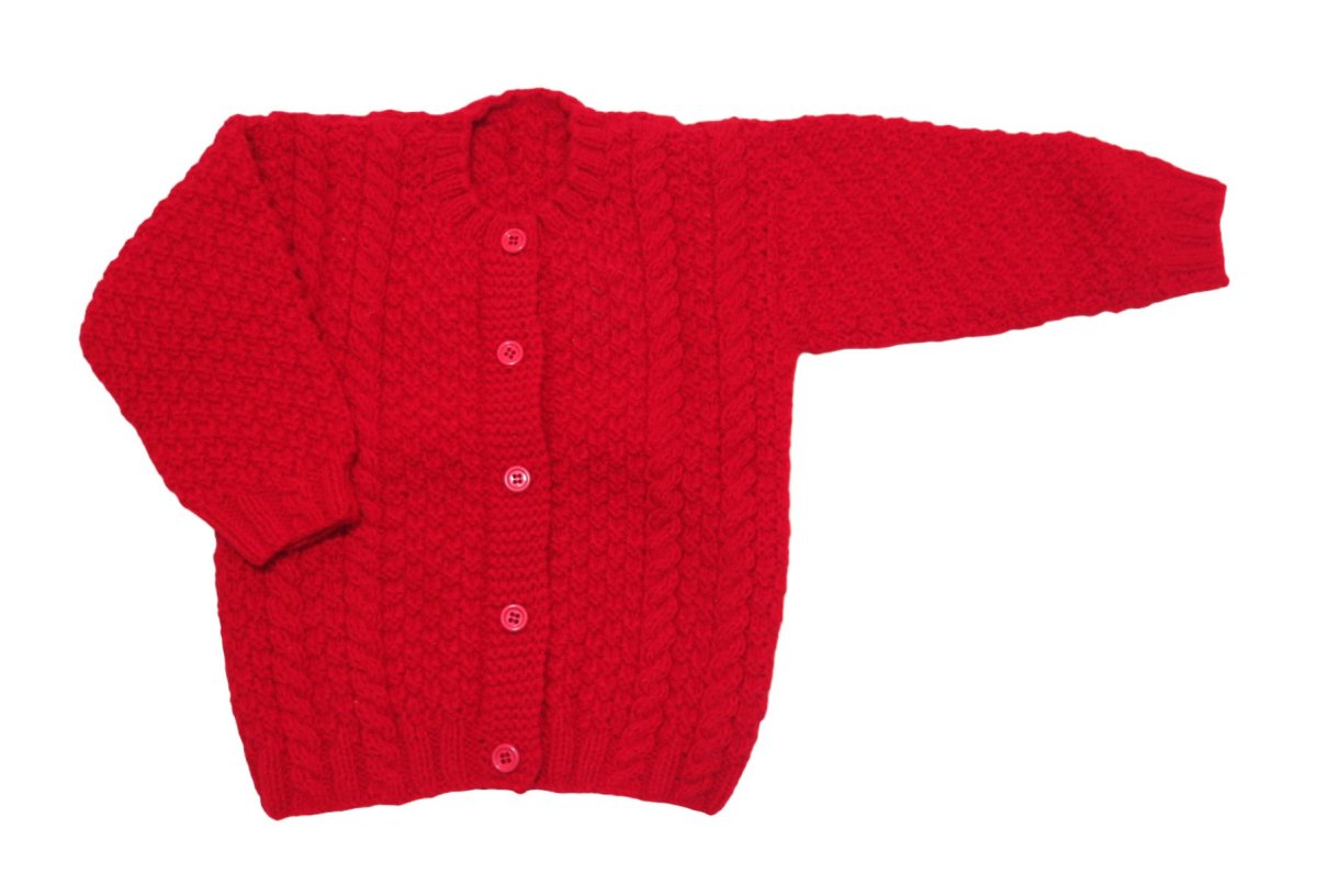 Saco Tejido A Mano Punto Trenza