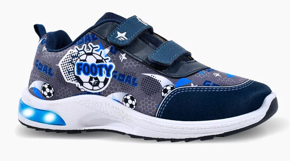 Zapatillas Pelota Futbol Goal - Velcro - Luz Al Pisar - Luces