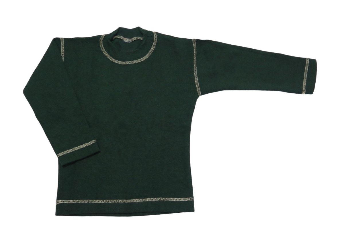 Remera Manga Larga Lisa Algodon Doble