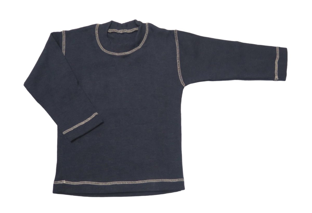 Remera Manga Larga Lisa Algodon Doble