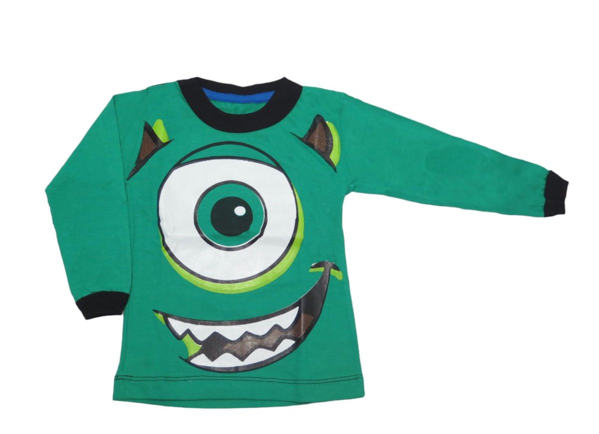 Remera Personajes Manga Larga - Monsters Inc - Mike Wazowski