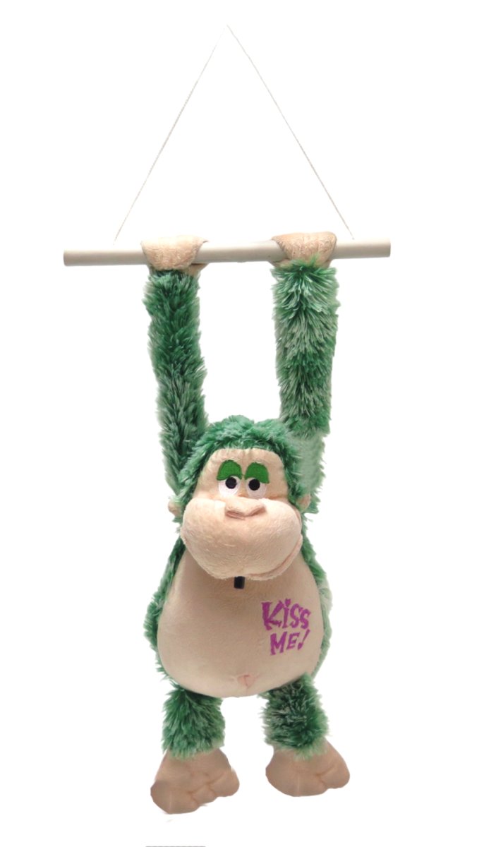 Mono Peluche colgado de manos con Sonido