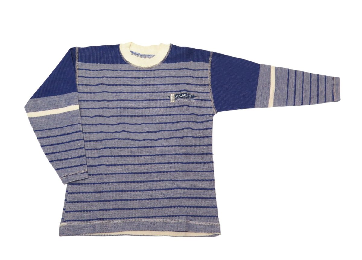 Buzo Algodon Rustico  Combinado - Rayado