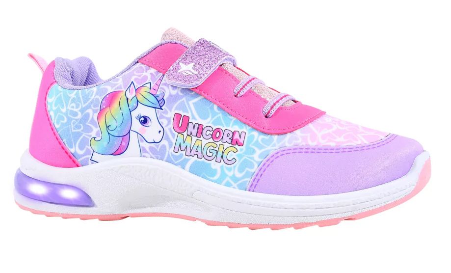 Zapatilla Unicornio Magic - Velcro - Luz Al Pisar