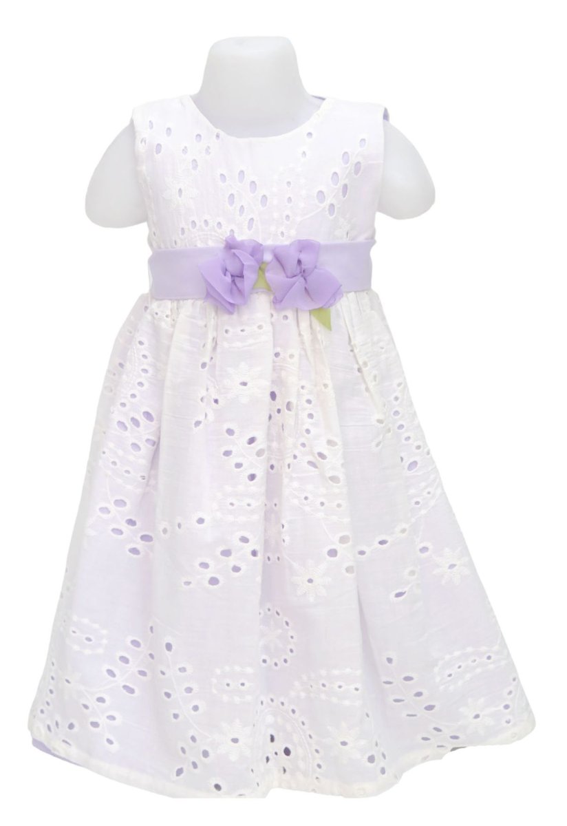 Vestido Broderie bordado Pesado