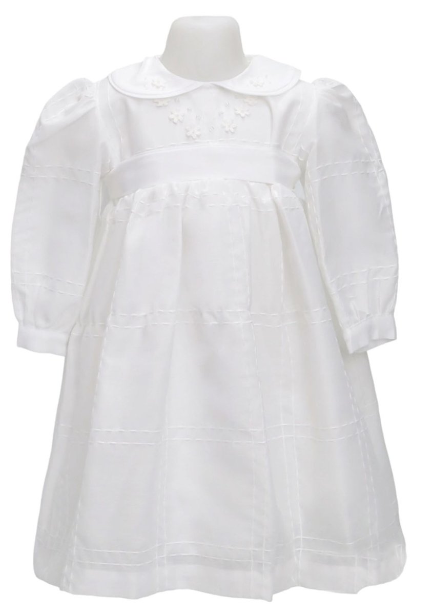 Vestido de Bautismo Manga Larga Bordado