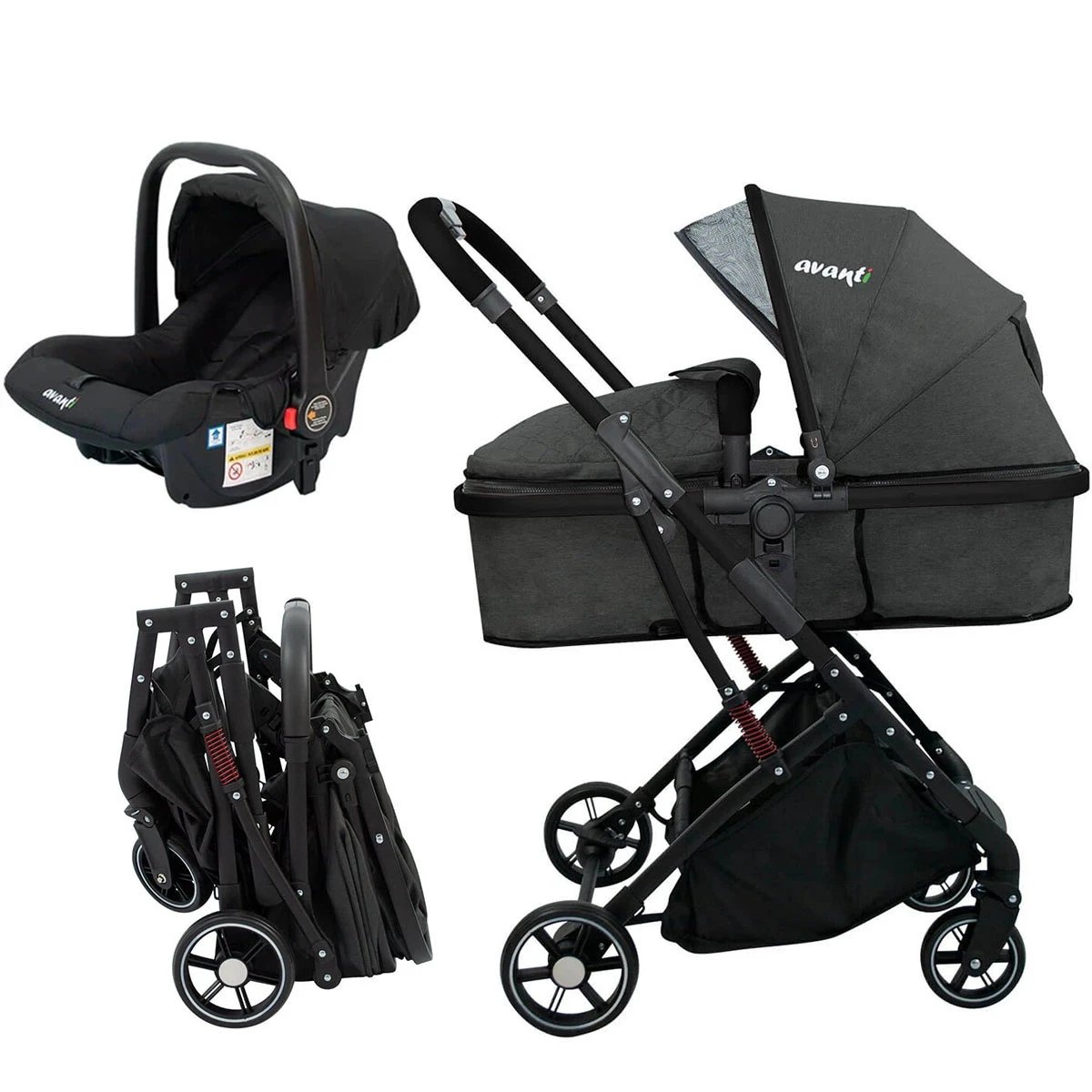 Cochecito Compacto Travel System 3 En 1 Ibiza