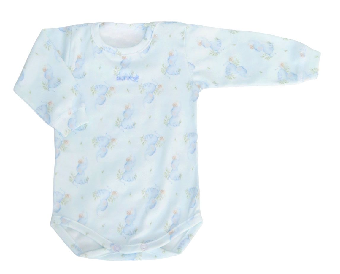 Body Manga Larga Estampado Elefantes