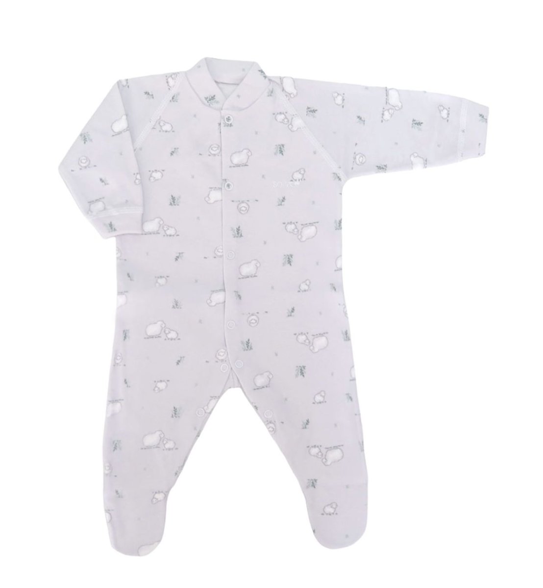 Enterito Manga larga Sin pie estampado ovejitas