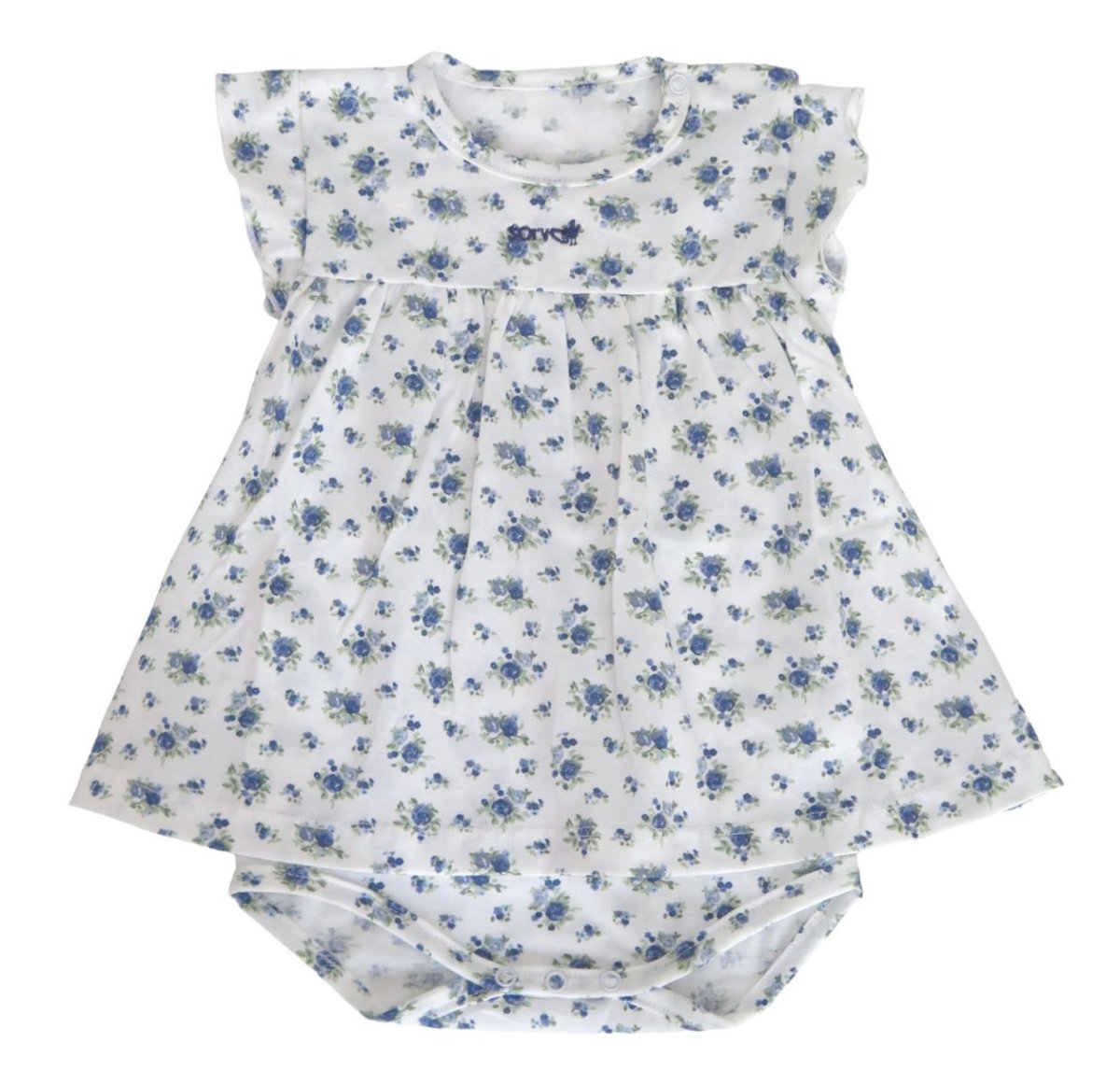 Body con vestido Manga Corta estampado de flores