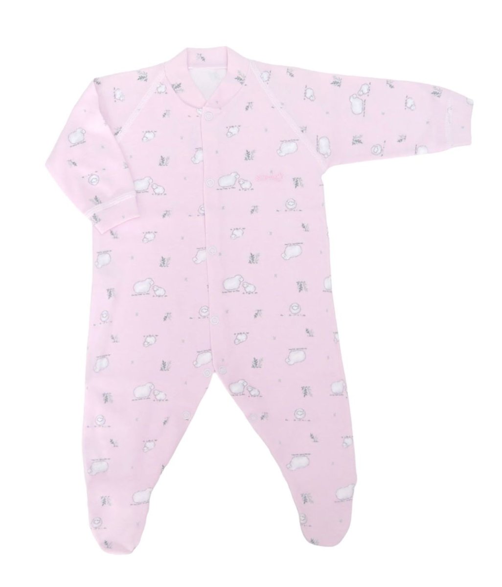 Enterito Manga larga Sin pie estampado ovejitas