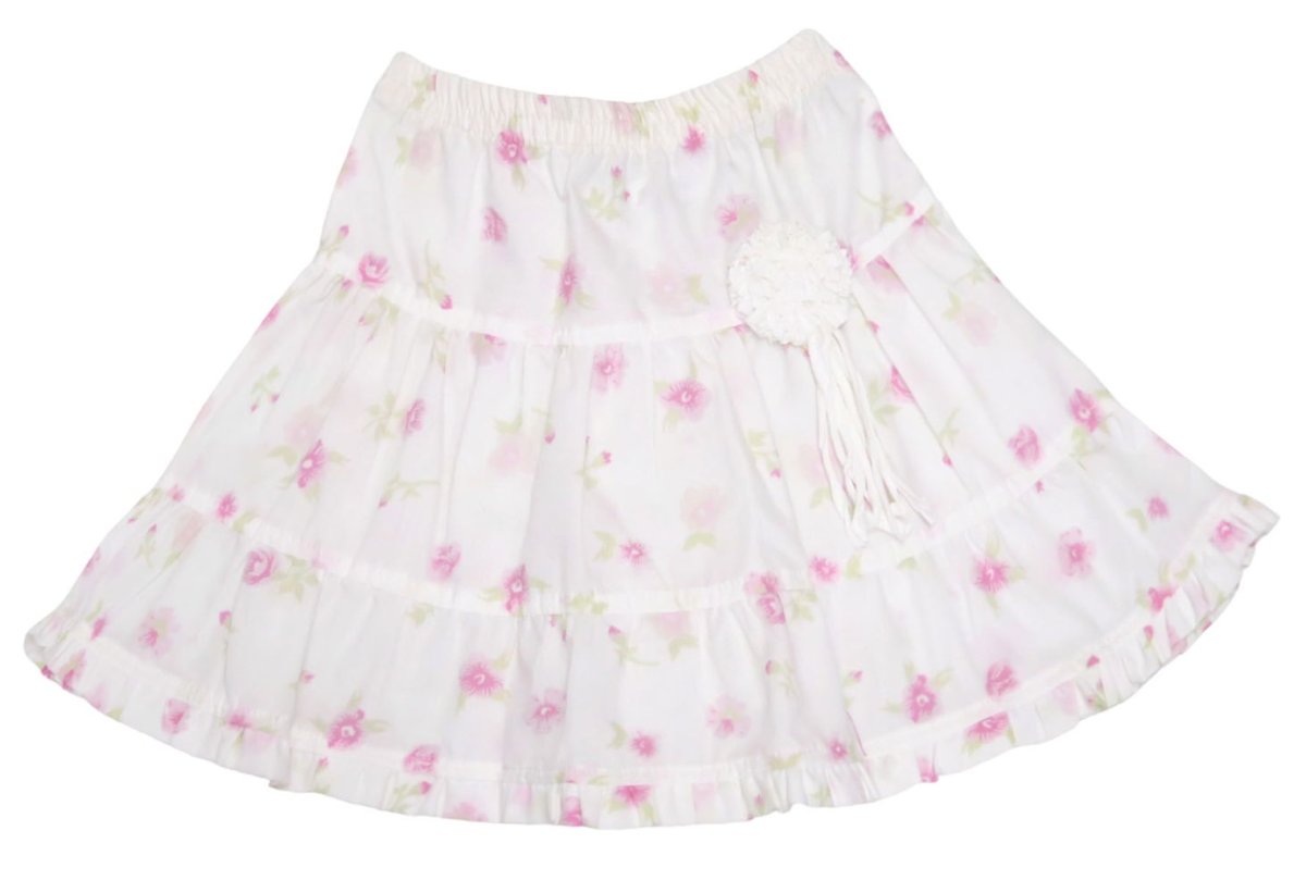 Pollera gabardina Floreada