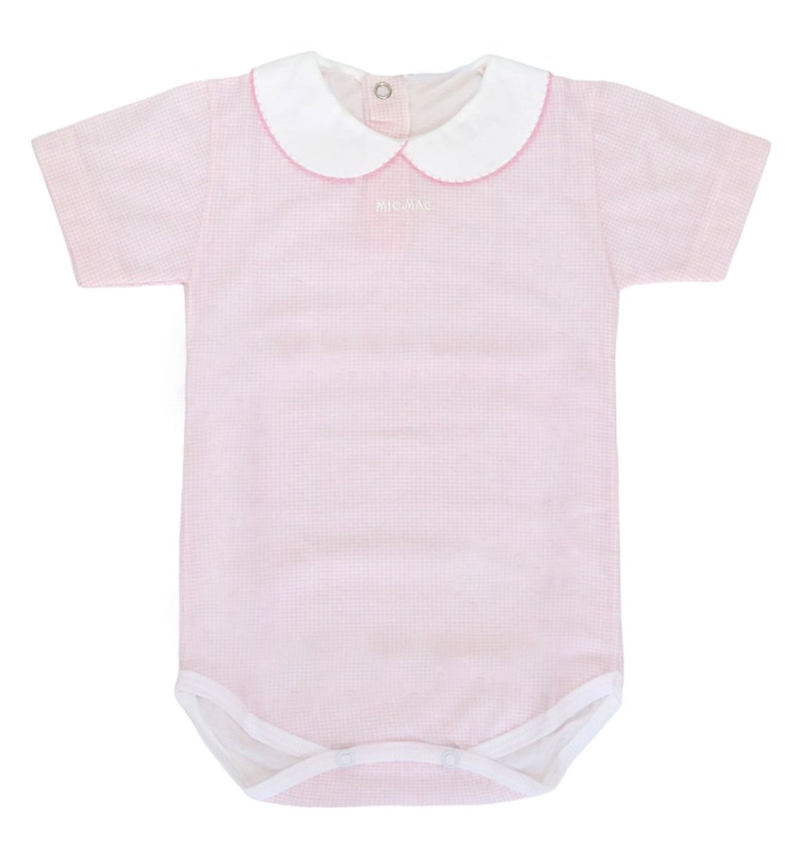 Body Manga Corta Cuadrille con Cuello Baby