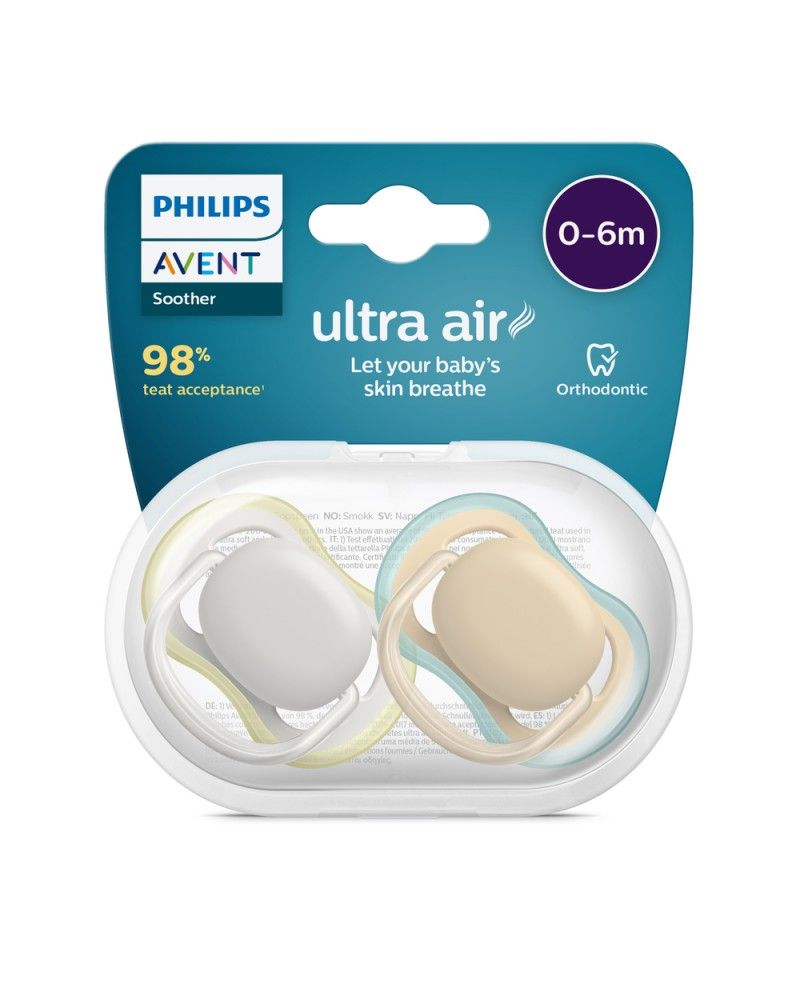 Chupete Ultra Air Silicona 0-6 Meses BPA FREE x2