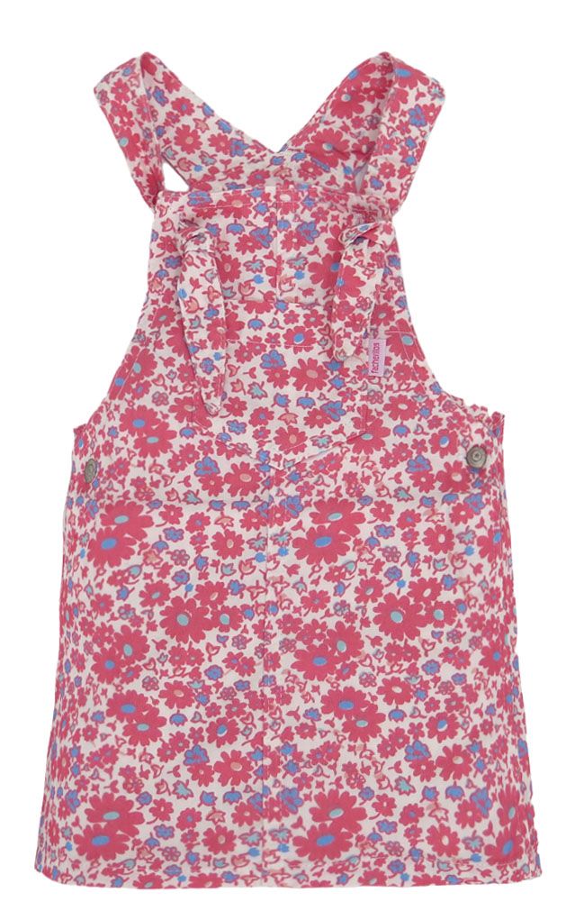 Jumper Garbardina Con Flores Bebe