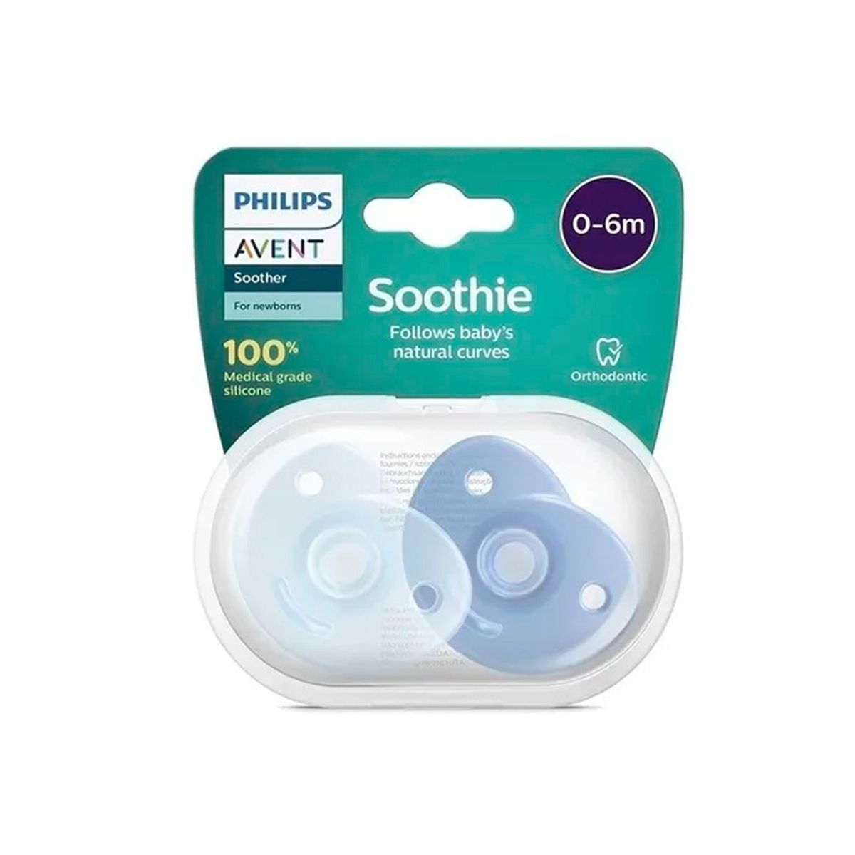 Chupete Soothie Silicona 0-6 Meses BPA FREE x2