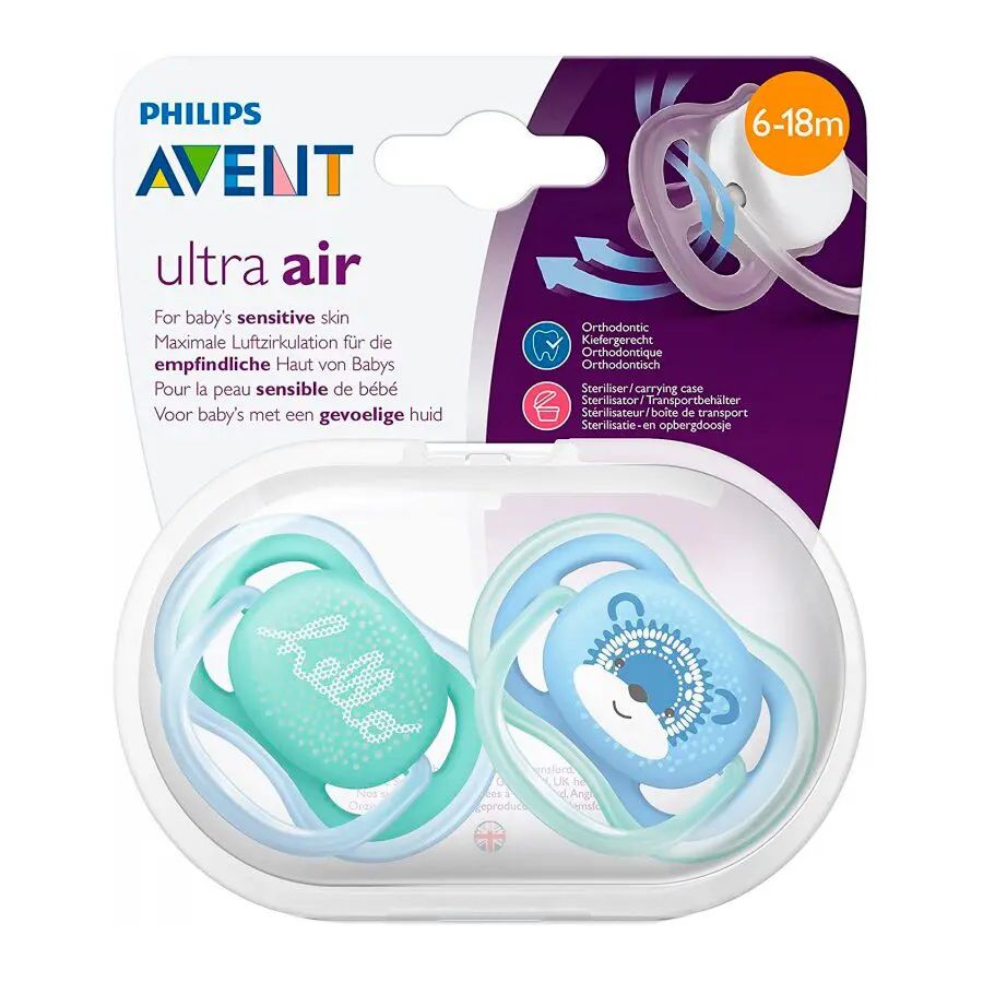 Chupete Ultra Air Silicona 6-18 Meses BPA FREE x2