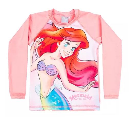 Remera UV Manga Larga Con Estampado Sirenita