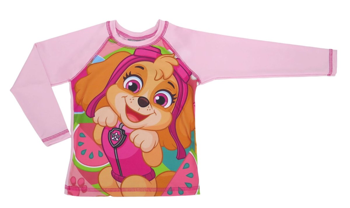 Remera  UV Manga Larga Paw Patrols Con Estampado Nena