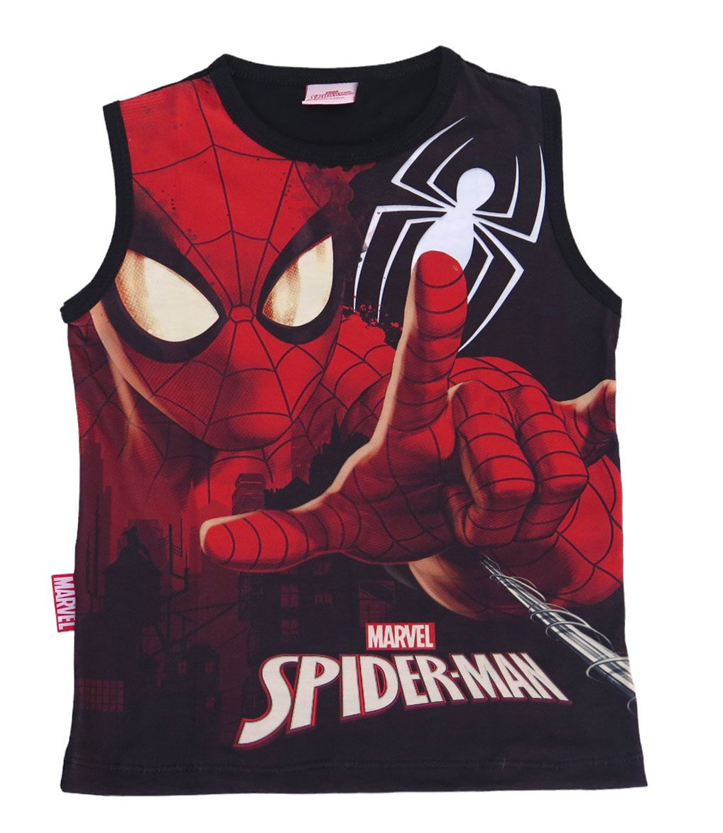 Musculosa (Sudadera) De Algodon Spiderman Con Estampado