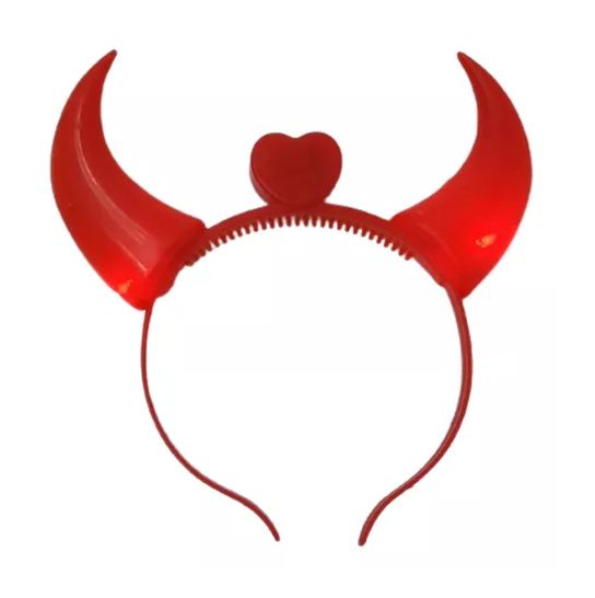 Vincha Diablito - Diablo - Cuernos - Con Luz