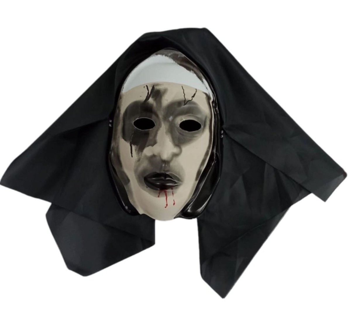 Mascara Careta Halloween La Monja Con Capucha